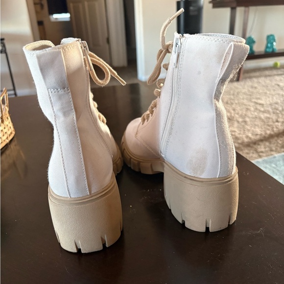 Universal Thread Beige Platform Boots Size 8.5 – Lace Up + Zip - Picture 5 of 8